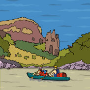 Paysage de montagne et de rivière