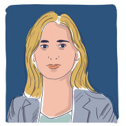 Portrait d'une femme blonde