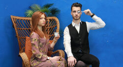 Le couple du café bleu - Caroline Chollet-graphiste